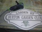 garden club outdoor carved sign